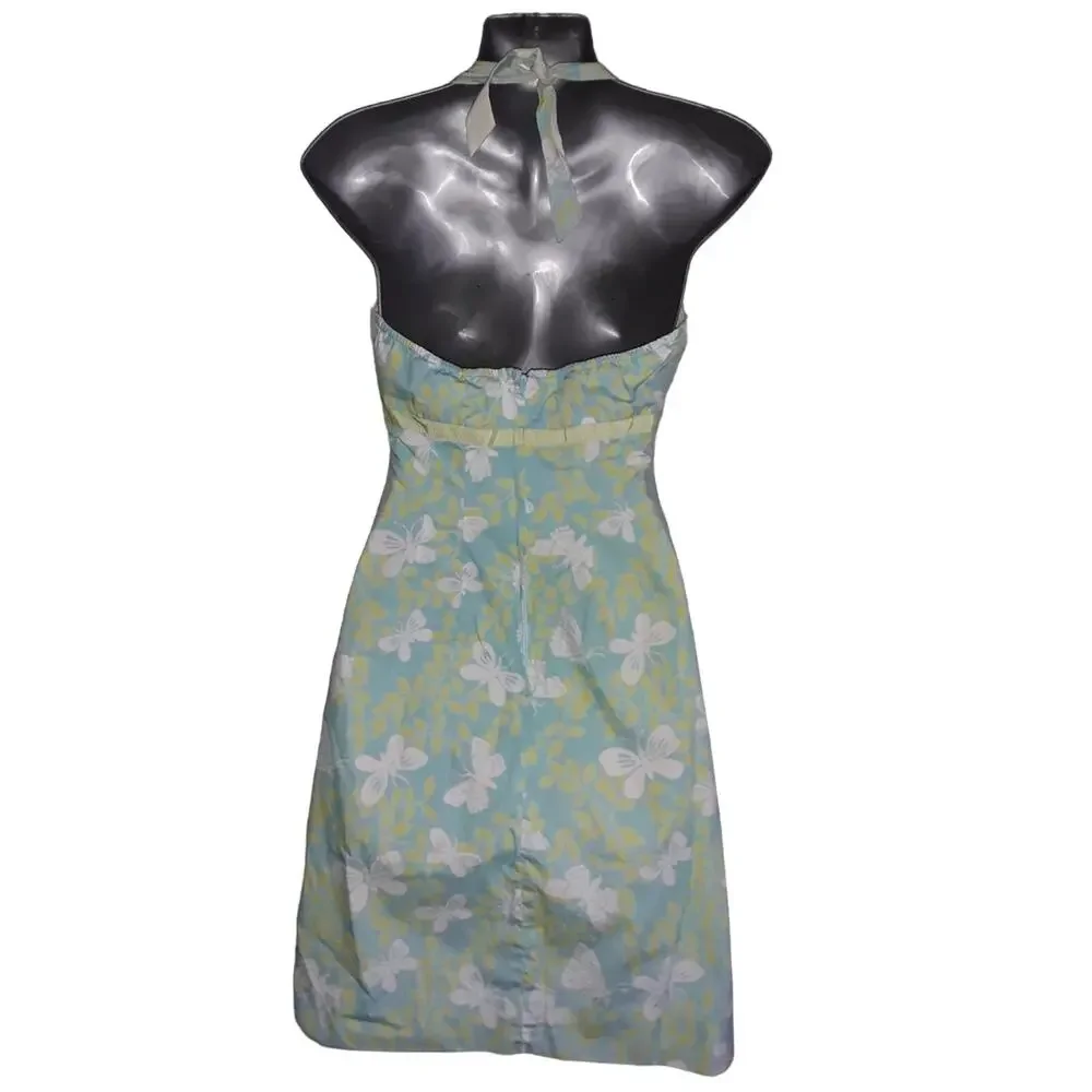 Lilly Pulitzer Sz 2 AIR SHOW Butterfly Print Halter Dress - Picture 4 of 6